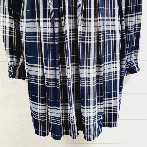 LOFT Plaid Ruffle Dress - Picture 5 of 9